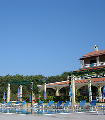 Image showing Swimming Pool and Hotel