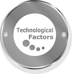 Image showing technological factors metallic button