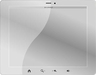 Image showing white tablet pc on white background