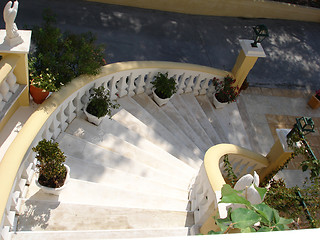 Image showing Staircase of a hotel