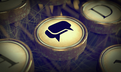 Image showing Social Media Key on Grunge Typewriter.