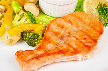 Image showing salmon steak