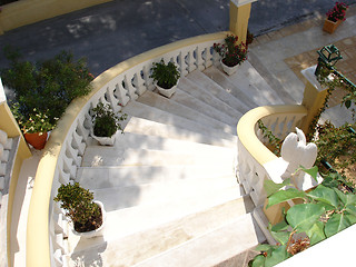 Image showing Staircase of a hotel