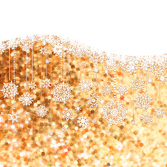 Image showing Christmas background with snowflakes. EPS 8