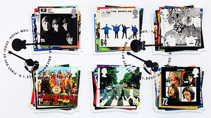 Image showing Beatles Stamps