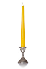 Image showing Yellow candle