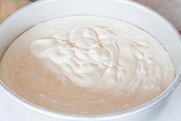 Image showing Home made vanilla cake prepare for baking