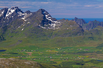 Image showing Mountains on Lofoten