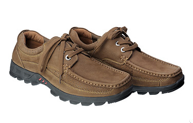 Image showing Brown men shoes