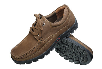 Image showing Brown men shoes