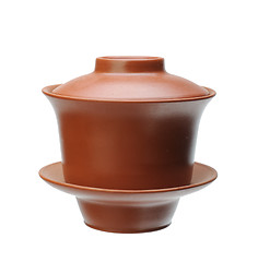Image showing Clay cup for tea infuser