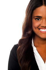 Image showing Cropped image of a smiling corporate lady