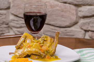 Image showing Quail in orange sauce