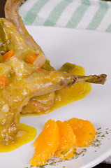 Image showing Quail in orange sauce