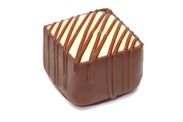 Image showing Chocolate praline on white background