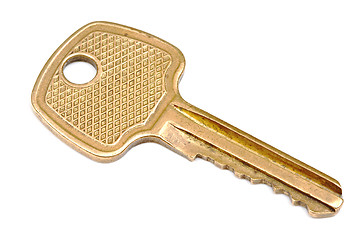 Image showing Yellow metallic key