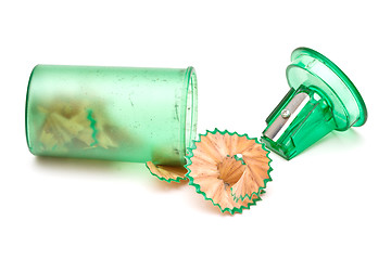 Image showing Green sharpener on white background