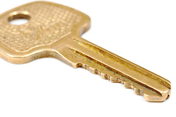 Image showing Yellow metallic key