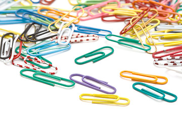 Image showing Colorful office paper clips