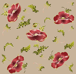 Image showing Seamless background from a flowers ornament, fashionable modern 