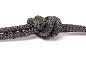 Image showing Black rope knot