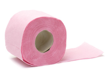 Image showing Pink toilet paper