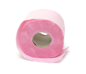 Image showing Pink toilet paper