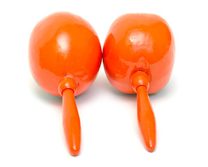 Image showing Orange maracas