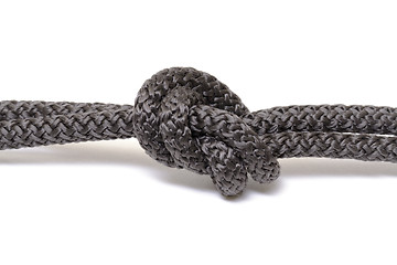 Image showing Black rope knot