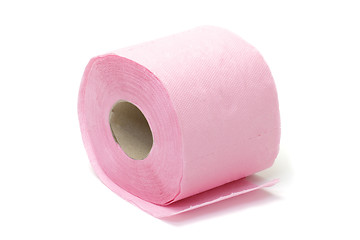 Image showing Pink toilet paper