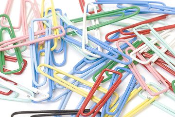 Image showing Paper clips closeup