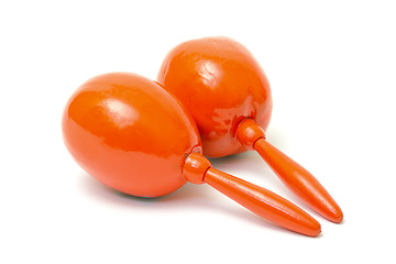 Image showing Orange maracas