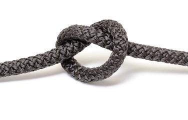 Image showing Black rope knot