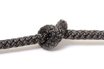 Image showing Black rope knot