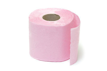 Image showing Pink toilet paper