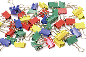 Image showing Paper clips closeup