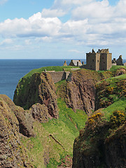 Image showing Dunnottar castle, Scotland north east coastline