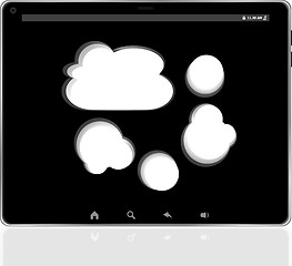 Image showing Cloud-computing connection on the digital tablet pc