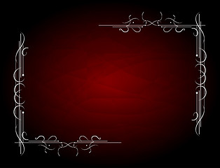 Image showing Seamless background floral ornament red