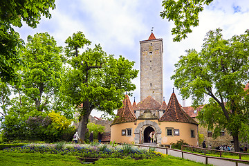 Image showing castle gate rothenburg