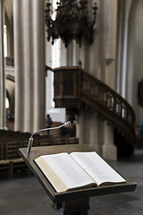 Image showing Wooden lectern