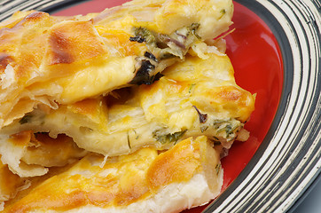 Image showing Cheese and Greens Pie