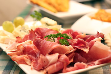 Image showing bacon on white plate