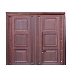 Image showing beautiful old wooden door