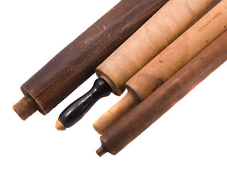 Image showing Antique Hand Turned Rolling Pins