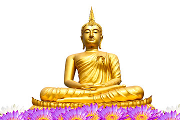 Image showing Buddha statue on isolate white background 