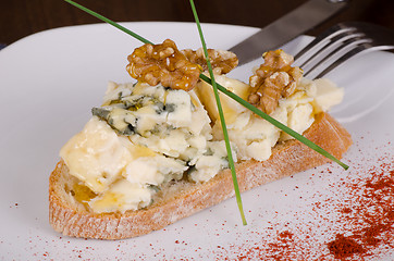 Image showing Blue cheese tapa