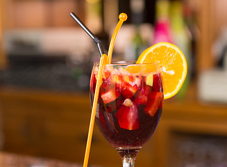 Image showing Glass of sangria