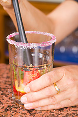 Image showing Mixing cocktail ingredients