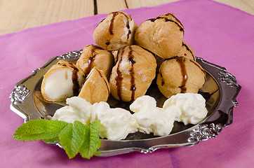 Image showing Homemade profiteroles